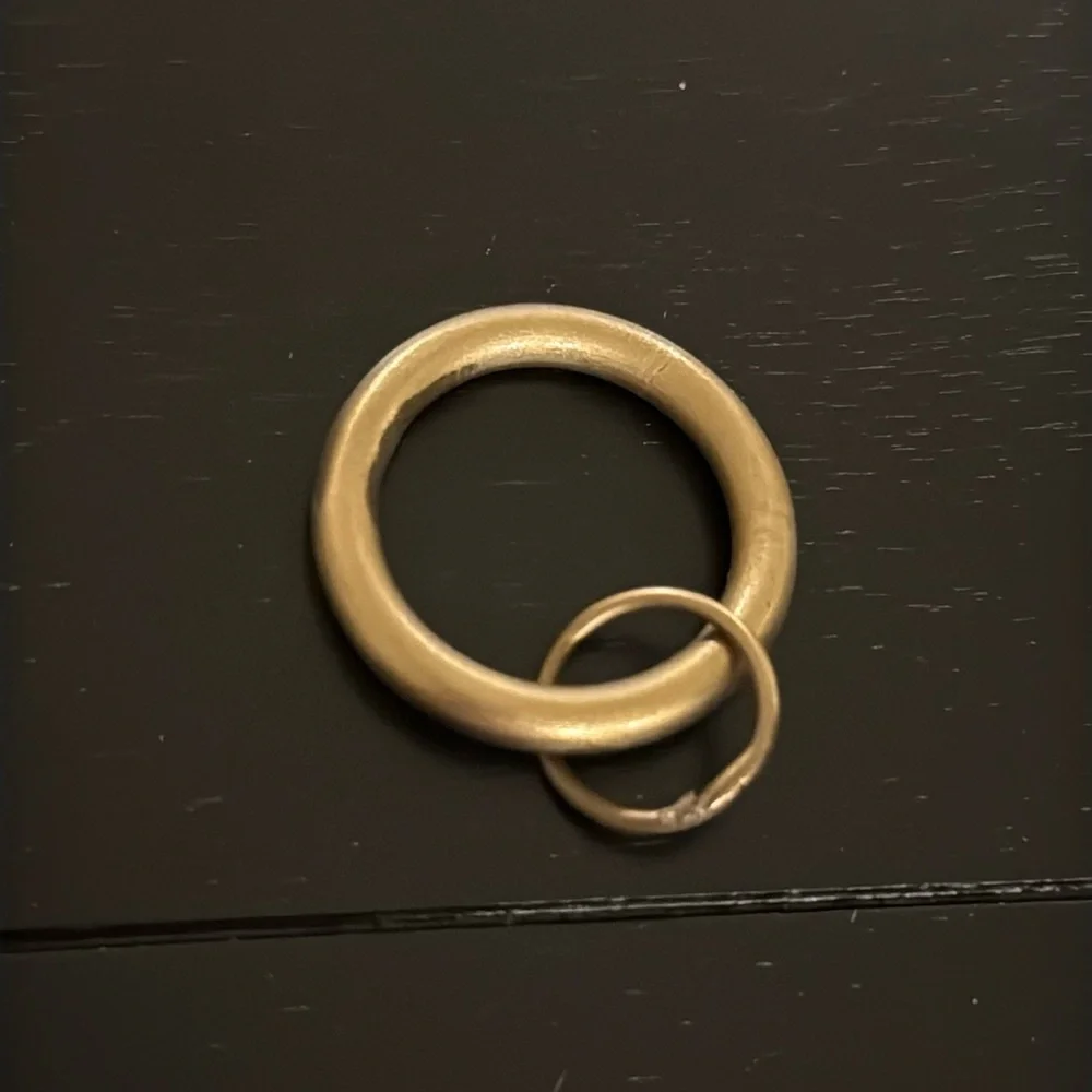 RHTEEN METAL LOOP RINGS S/7 AGLD drapery curtain rings‎ NEW